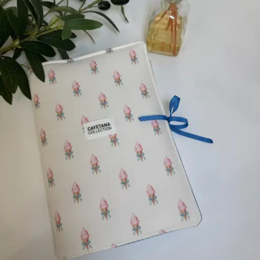 Funda para libro con solapa y bolsillo 